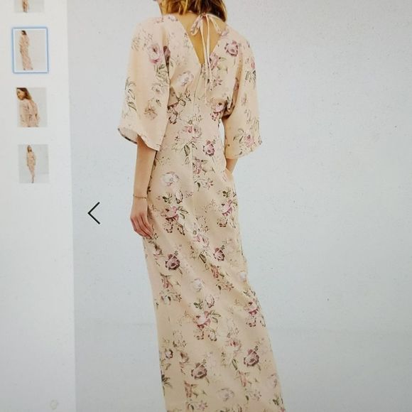 Hope & Ivy knot front maxi dress with in multi floral UK 18/ US 14/ XL NWT - Picture 4 of 15